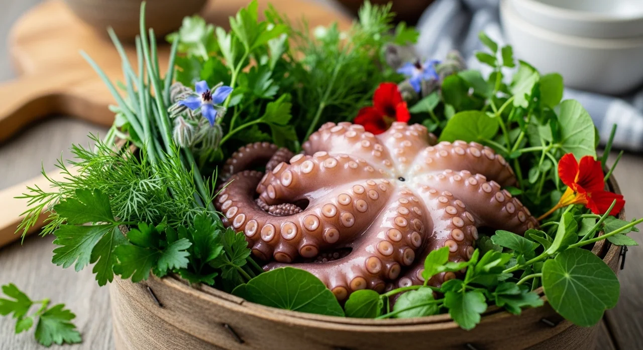 봄이 차린 한 상, 주꾸미와 봄나물의 조우